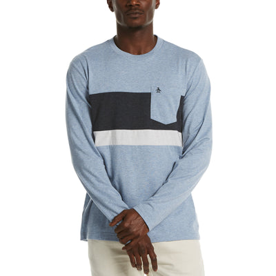 Color Block Tee-Tees-Faded Denim-L-Original Penguin