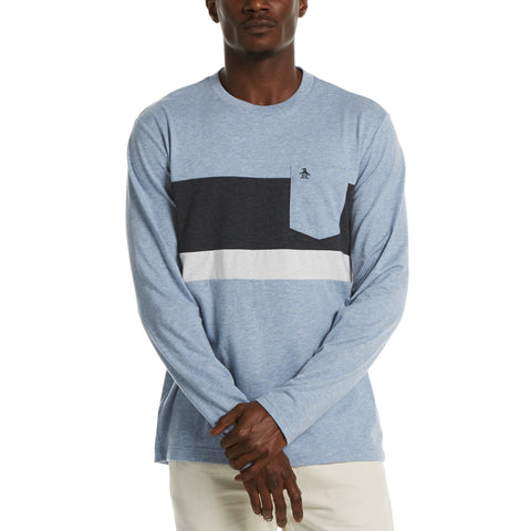 Color Block Tee-Tees-Faded Denim-L-Original Penguin