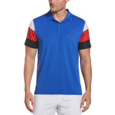 Performance Color Block Polo (Blue Tattoo) 