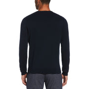 Combed Cotton V-Neck Sweater-Sweaters-Original Penguin