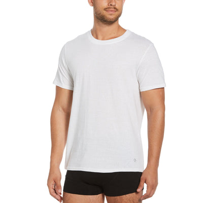 Crew Neck Tees 3 Pack-Underwear-White-L-Original Penguin