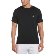 Crew Neck Short Sleeve Tennis T-Shirt (Caviar) 