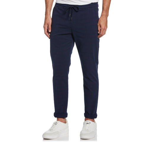 Cuffed Drawstring Pants (Dark Sapphire) 