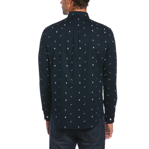 Ditsy Drinks Print Shirt-Shirts-Original Penguin