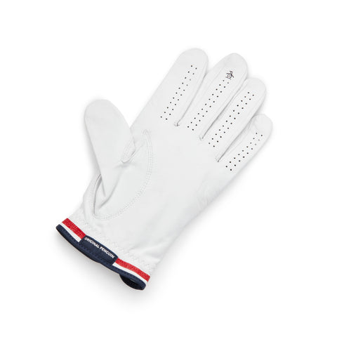 Double Piped Left Hand Golf Glove (Bright White) 