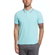 Dual Striped Tipping Polo (Aruba Blue) 