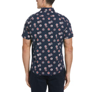 EcoVero™ Blend Hibiscus Print Shirt (Dress Blues) 