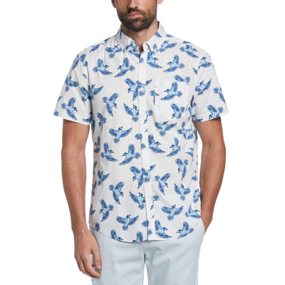 Bird Print Shirt (Bright White) 