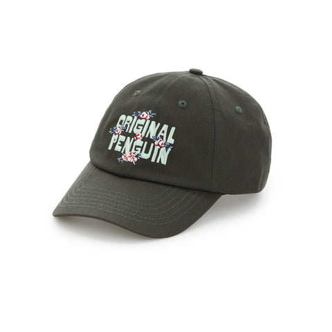 Embroidered Cotton Twill Cap (Deep Forest) 