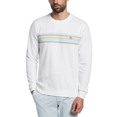 Engineered Chest Stripe Sweatshirt (Bright White) 