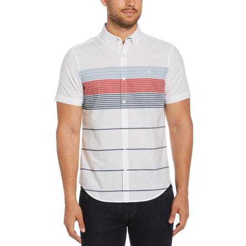 Engineered Multi Stripe Shirt-Shirts-Bright White-M-Original Penguin