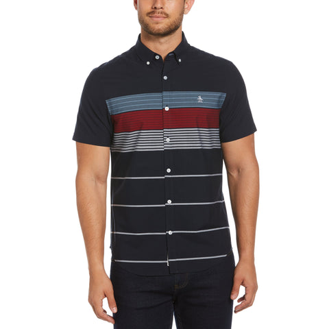 Engineered Multi Stripe Shirt-Shirts-Dark Sapphire-S-Original Penguin