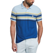 Engineered Stripe Pique Polo (Limoges) 