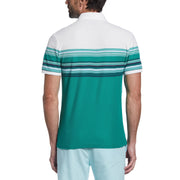 Engineered Stripe Pique Polo (Shady Glade) 
