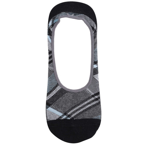 Fantabulous Plaid No-Show Sock (Black) 