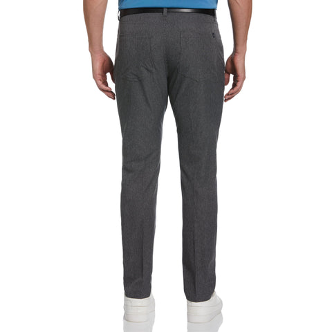 Flat Front Fine Line Print Golf Pant (Caviar) 