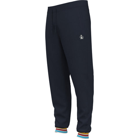 Fleece Jogger with Flat Knit Trim (Dark Sapphire) 