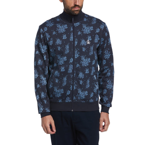 Floral Fleece Track Jacket (Dark Sapphire) 