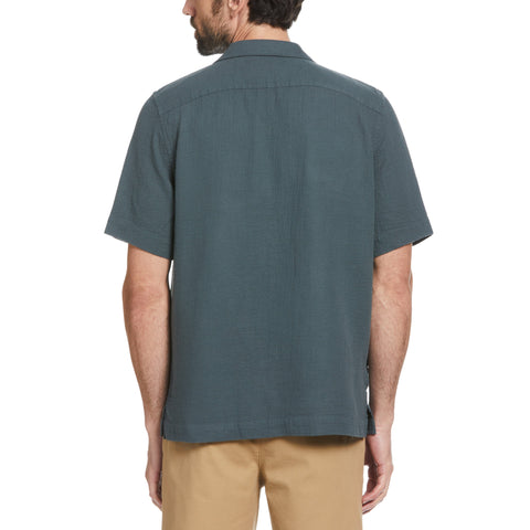 Gauze Tonal Camp Collar Shirt (Urban Chic) 