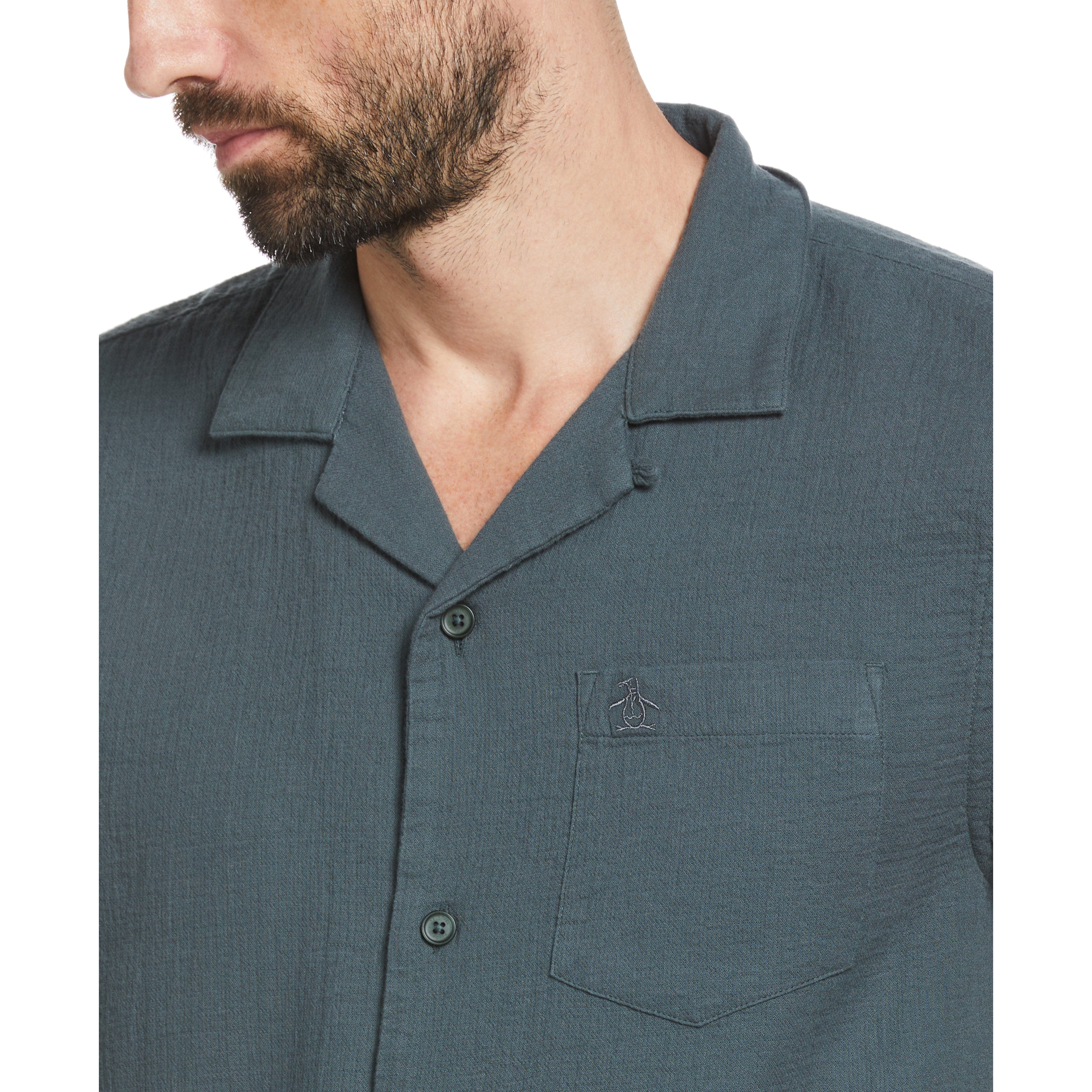 Gauze Tonal Camp Collar Shirt Original Penguin US