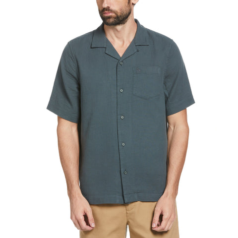 Gauze Tonal Camp Collar Shirt (Urban Chic) 