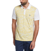 Geo Print Front Polo (Bright White) 