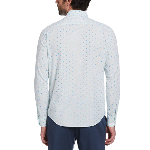 Geometric Print Dobby Shirt (Imperial Blue) 