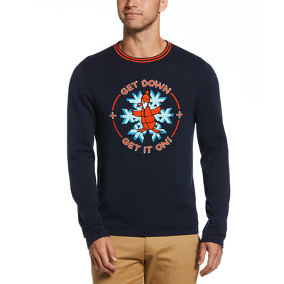 Get Down Pete Snowflake Sweater (Dark Sapphire) 