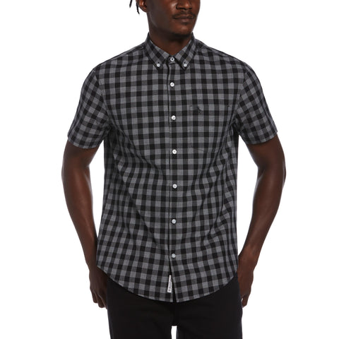 Gingham Shirt-Shirts-True Black-L-Original Penguin