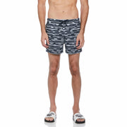 Glitch Print Swim Short (Dark Sapphire) 