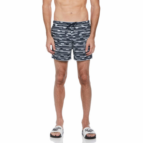 Glitch Print Swim Short (Dark Sapphire) 