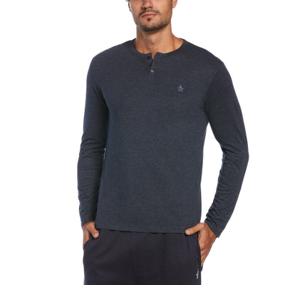 Henley Shirt-Underwear-Dark Sapphire-L-Original Penguin