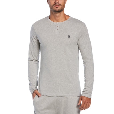 Henley Shirt-Underwear-Light Grey Heather-L-Original Penguin