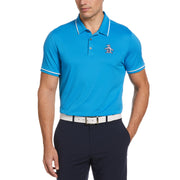 Oversized Pete Tipped Golf Polo Shirt (Aquarius) 