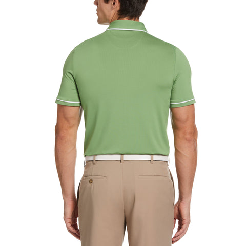 Oversized Pete Tipped Golf Polo Shirt (Jade Green) 