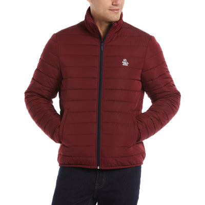 High Collar Puffer Jacket (Cabernet) 