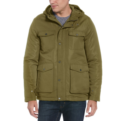 Hooded Out Field Jacket-Outerwear-Burnt Olive-L-Original Penguin