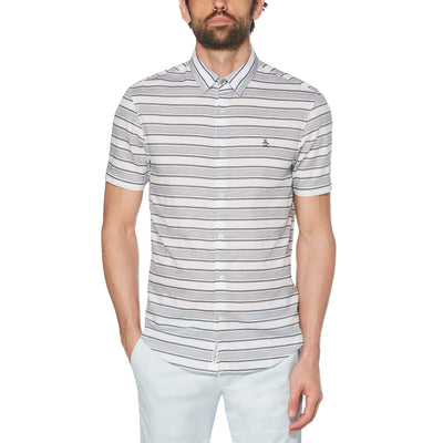 Horizontal Stripe Shirt-Shirts-Bright White-M-Original Penguin