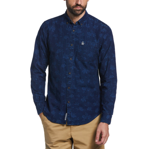 Jacquard Denim Shirt (Dark Sapphire) 