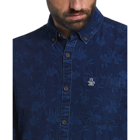 Jacquard Denim Shirt (Dark Sapphire) 