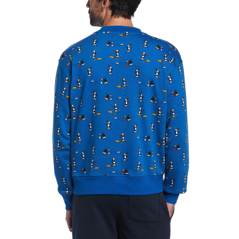 French Terry Printed Shirt (French Blue) 