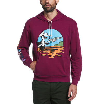 Jethro Haynes Logo Hooded Sweater (Magenta Purple) 