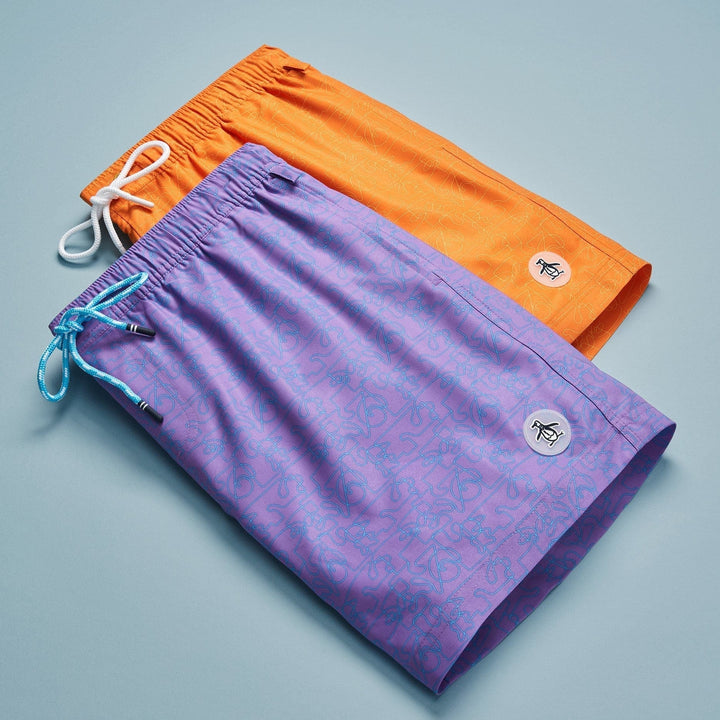 Jethro Haynes Penguin Pattern Stretch Swim Shorts-Swim-Original Penguin