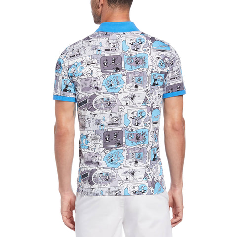 Jethro Haynes Print Polo (French Blue) 