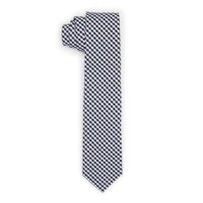 Khalil Check Tie (Navy) 