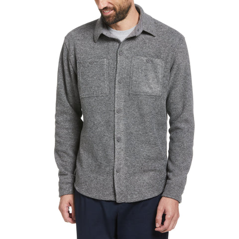 Knit Shirt Jacket (Dk Charcoal Heather) 