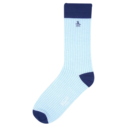Lewis Gingham Sock-Socks-Sky-NS-Original Penguin