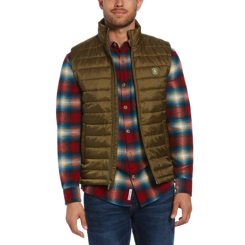 Lightweight Filled Vest-Outerwear-Burnt Olive-XL-Original Penguin