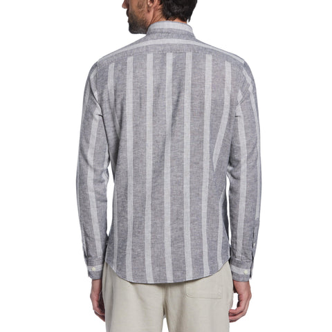 Linen EcoVero™ Blend Stripe Shirt (Urban Chic) 