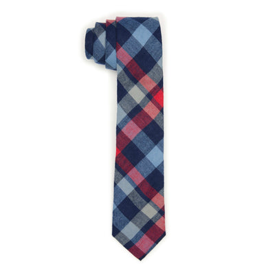 Logan Plaid Tie (Navy) 